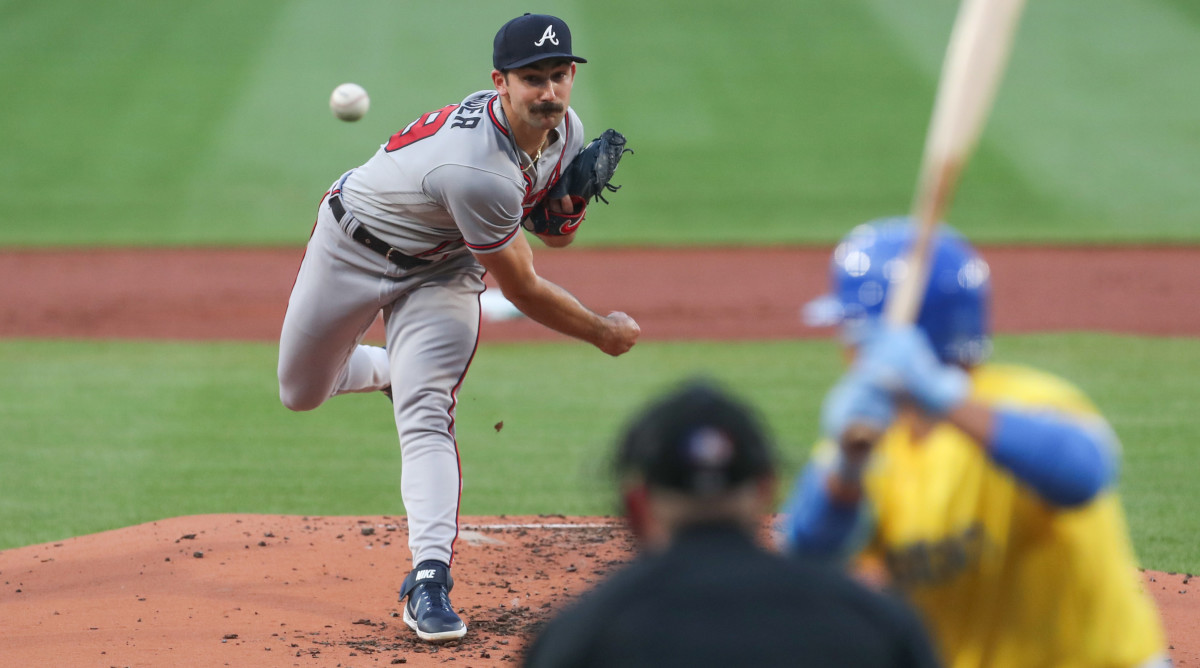 Spencer Strider pitching for the Braves.